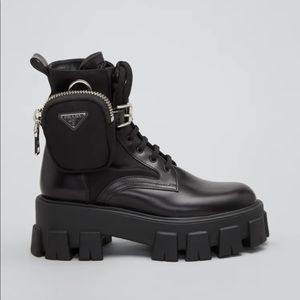 PRADA MONOLITH COMBAT BOOT